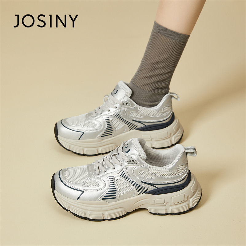 Josiny/卓诗尼老爹鞋2023新款春季百搭时尚潮流运动鞋增高女鞋子