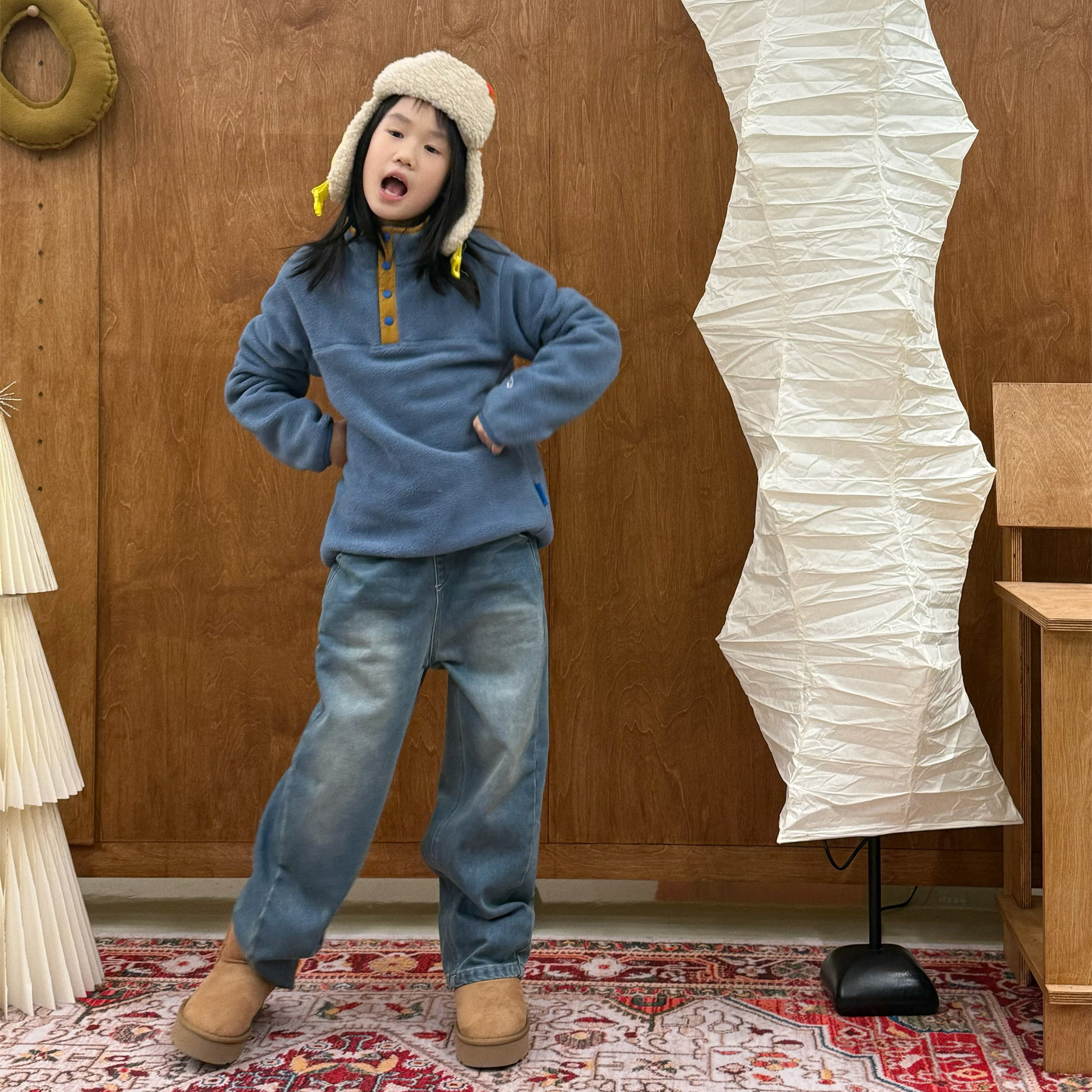 LEOOHOOLE | 哦哦乐 美式复古酵洗环保褪色抓绒柔软直筒牛仔裤,淘宝优惠券,粉丝福利购,淘宝优惠卷