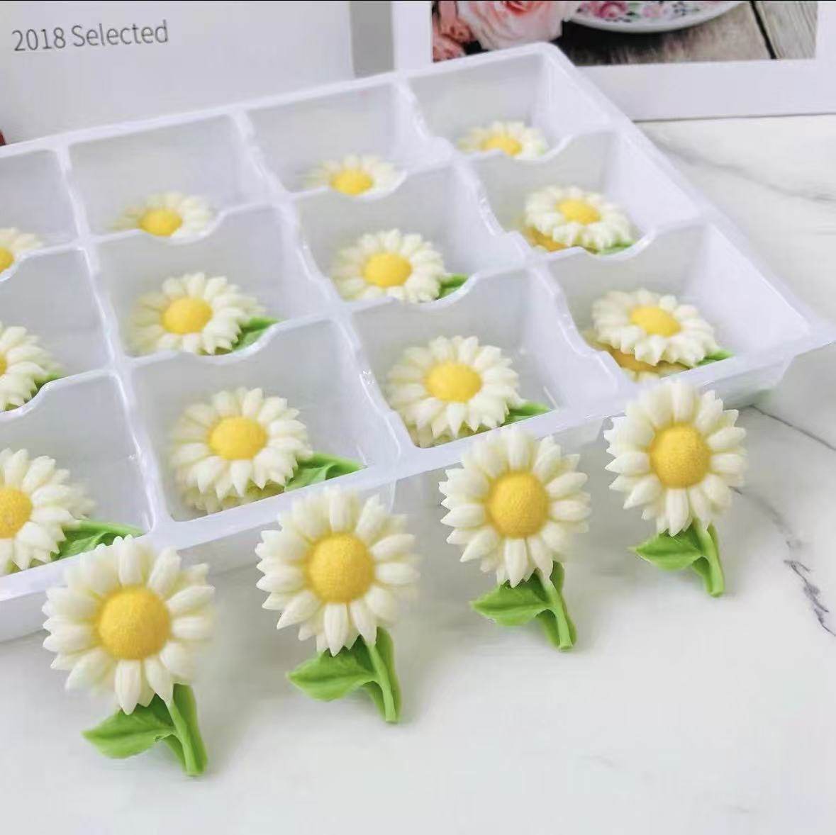 向日葵立体雏菊小花生日蛋糕摆件成品彩色花朵烘焙甜品配件插件,淘宝优惠券,粉丝福利购,淘宝优惠卷