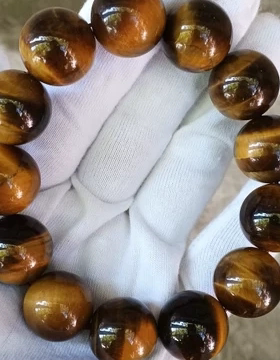 天然猫眼石手串虎眼石手链木变石手链20毫米大号手链