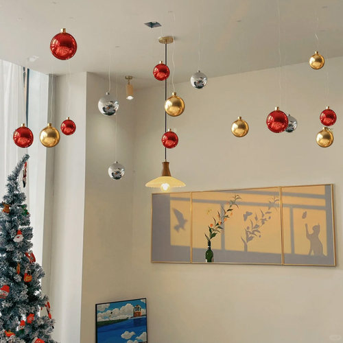 圣诞节christmas球挂件商场店铺珠宝场景布置装饰品氛围感仪式感 - 图3