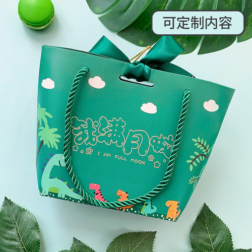 礼品袋手提袋儿童周岁生日伴手礼袋恐龙小礼盒空盒包装回礼袋子 - 图2