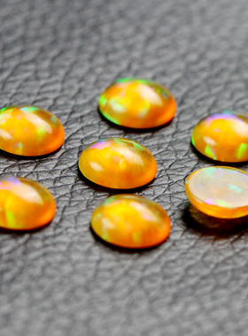 diy椭圆形平底彩色宝石克拉戒面