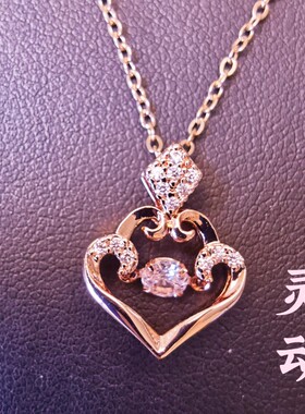 玫瑰金色锁骨链小众吊坠时尚