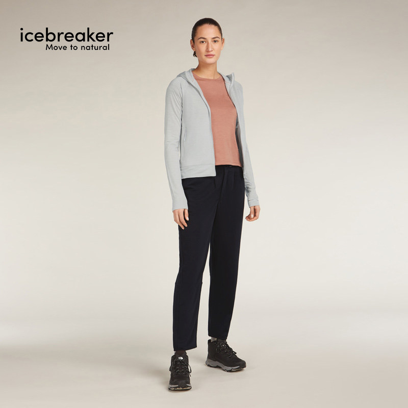 icebreaker可机洗美利奴羊毛女Explore连帽外套抑味户外运动徒步 - 图3
