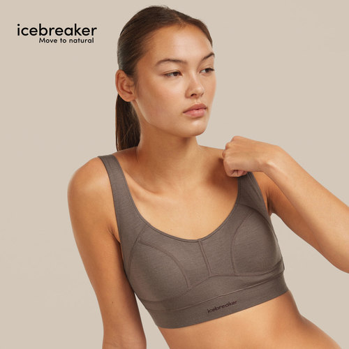 icebreaker纯美利奴羊毛女Queens文胸内衣大胸友好防下垂无钢圈 - 图3