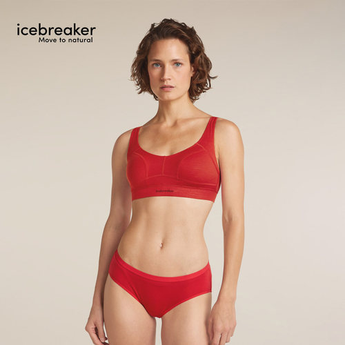 icebreaker纯美利奴羊毛女Queens文胸内衣大胸友好防下垂无钢圈 - 图2