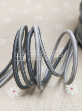 3MM粗净色弹力绳橡筋绳圆丈根橡皮筋羽绒服装抽绳箱包文具松紧带