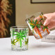 Flange Crystal Artificial Hand-painted Glass Creative Painted Cup Whisky Cup Foreign Wine Cup Home Drinking Cup Juice Cup