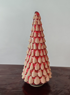 圣诞万圣节新年节日氛围感圣诞树家居摆件外贸出口彩色玻璃灯