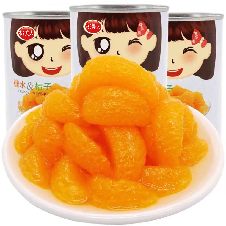 【桃美人】新鲜橘子罐头5罐X425g整箱出口糖水桔子水果罐头包邮 - 图3