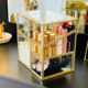 Nordic style glass pearl lipstick desktop storage bucket