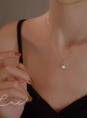 s925纯银天然淡水珍珠葫芦项链女夏天轻奢小众高级感福禄吊坠饰品