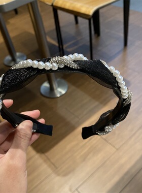 欧根纱高级感发箍甜美洗脸头箍