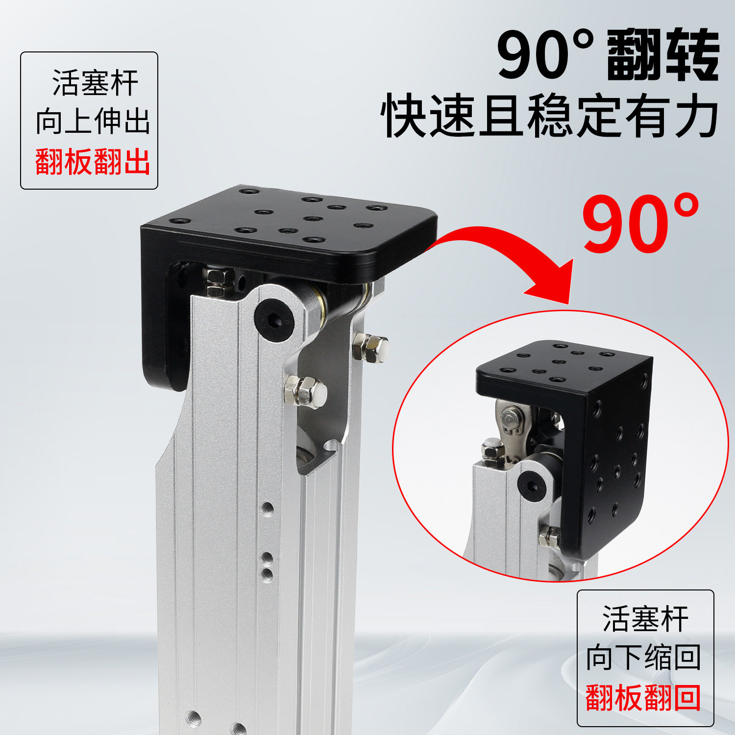 气动杠杆气缸机械手配件夹具侧姿组FCZ32/40-45L旋转90度翻转气缸,淘宝优惠券,粉丝福利购,淘宝优惠卷