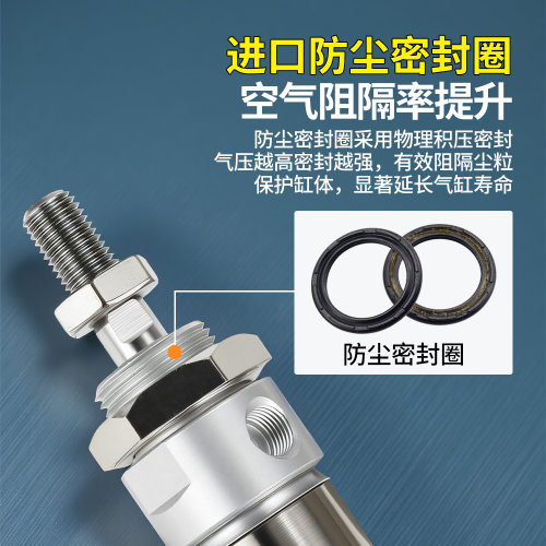 不锈钢迷你气缸气动平尾MA16/20/25-20x30X40X60*75X100X120S-U - 图0
