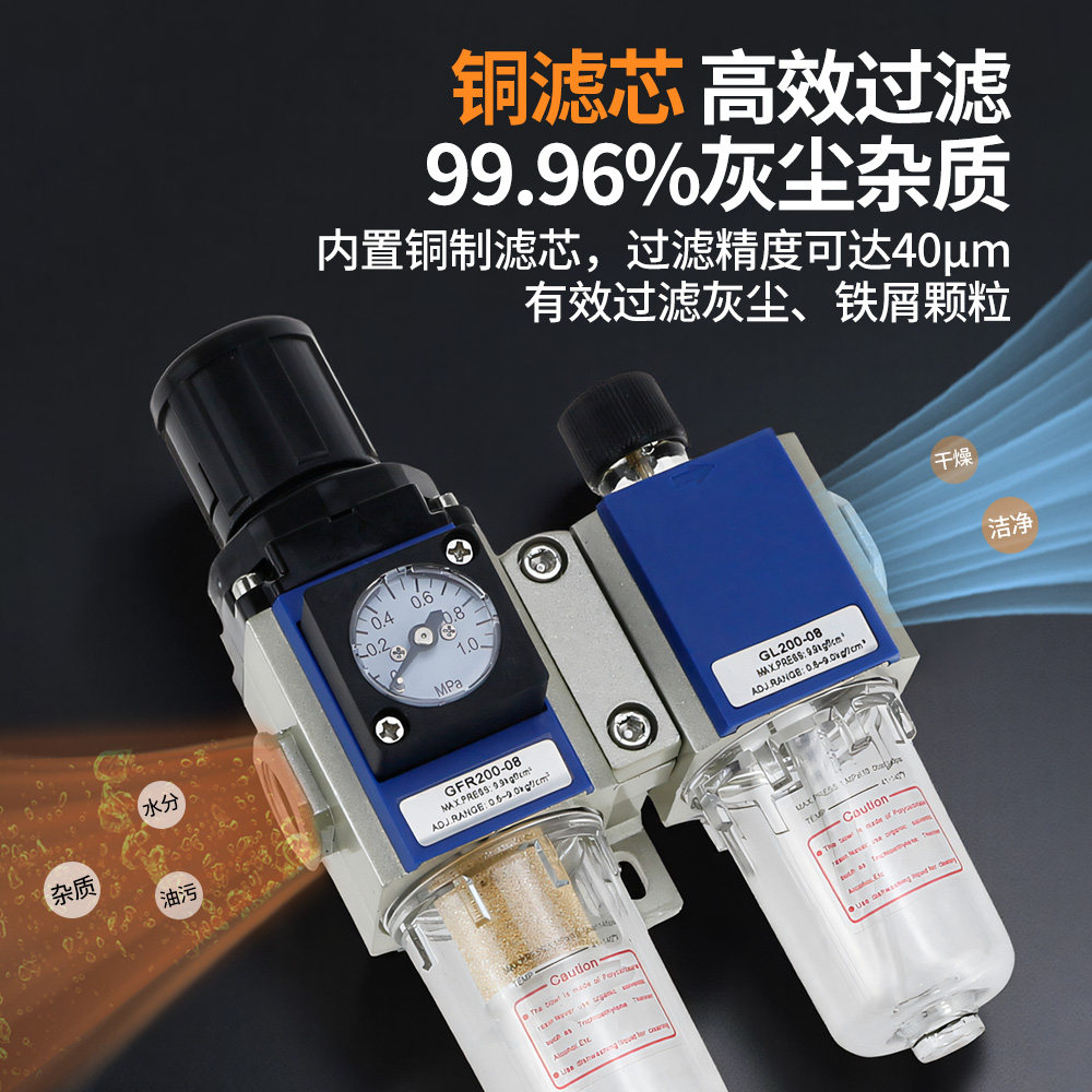 GFR空气压调压阀GC300-10气动三联件GR200-08气源处理器GFC400-15,淘宝优惠券,粉丝福利购,淘宝优惠卷