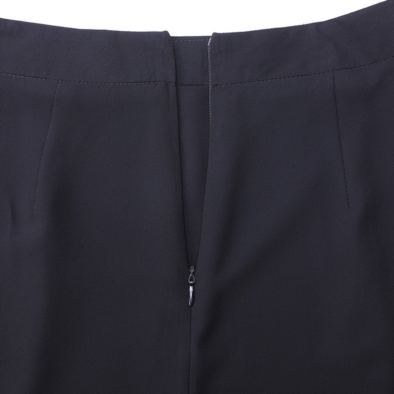 黑色雪纺夏季中长款高腰包臀裙子 简蜜缇半身裙