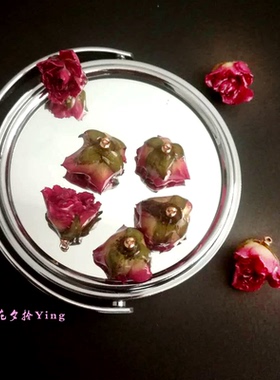 滴胶永生花树脂耳钉手工材料