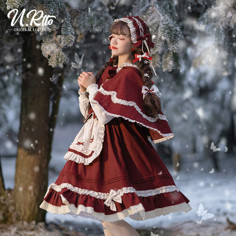 urtto童话镇小红帽原创秋冬连衣裙 urtto连衣裙