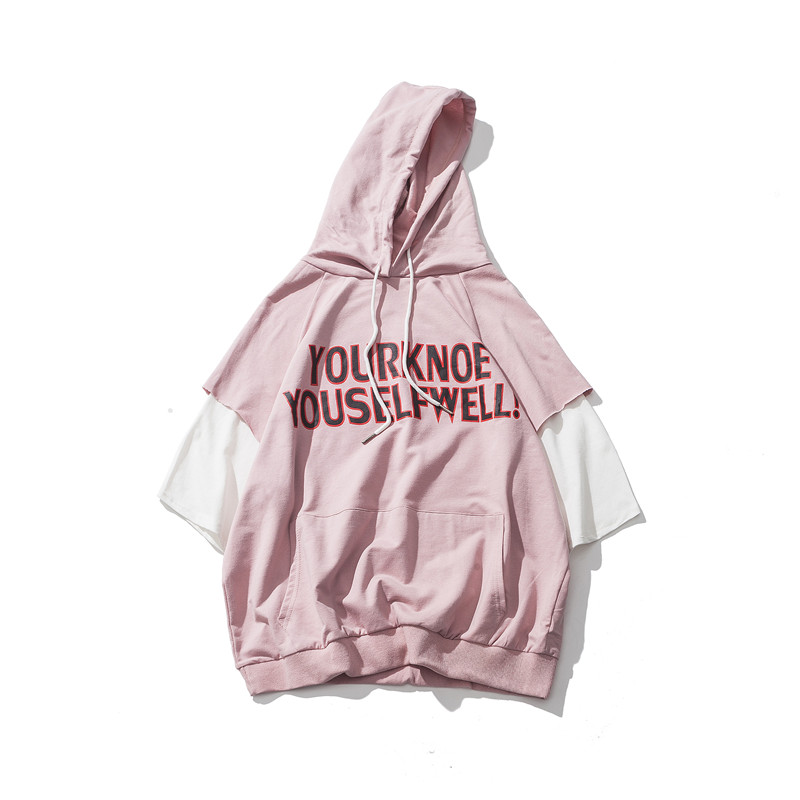 假两件半袖t恤男韩版2020夏季套头 奕朝卫衣