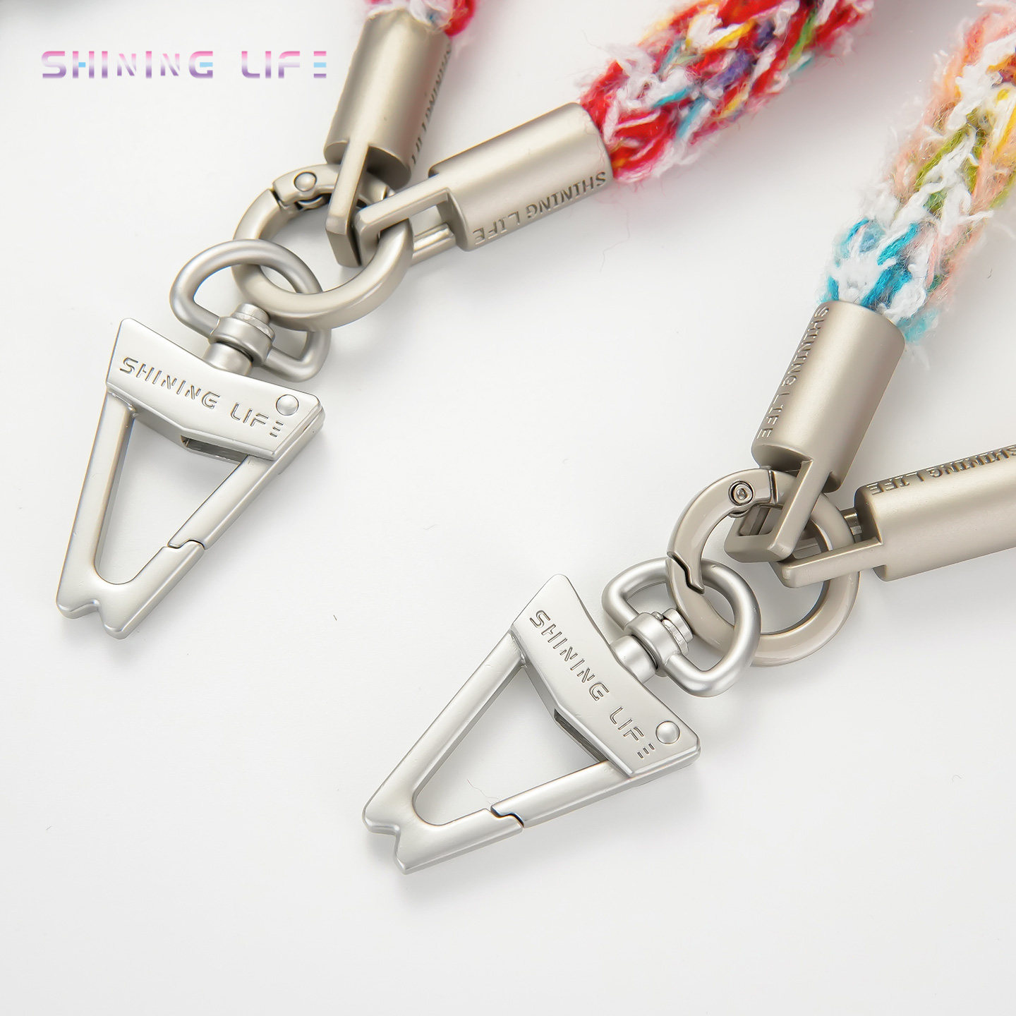 Shininglife原创新款彩虹钥匙扣mini手机挂绳手腕式防丢挂链高端,淘宝优惠券,粉丝福利购,淘宝优惠卷