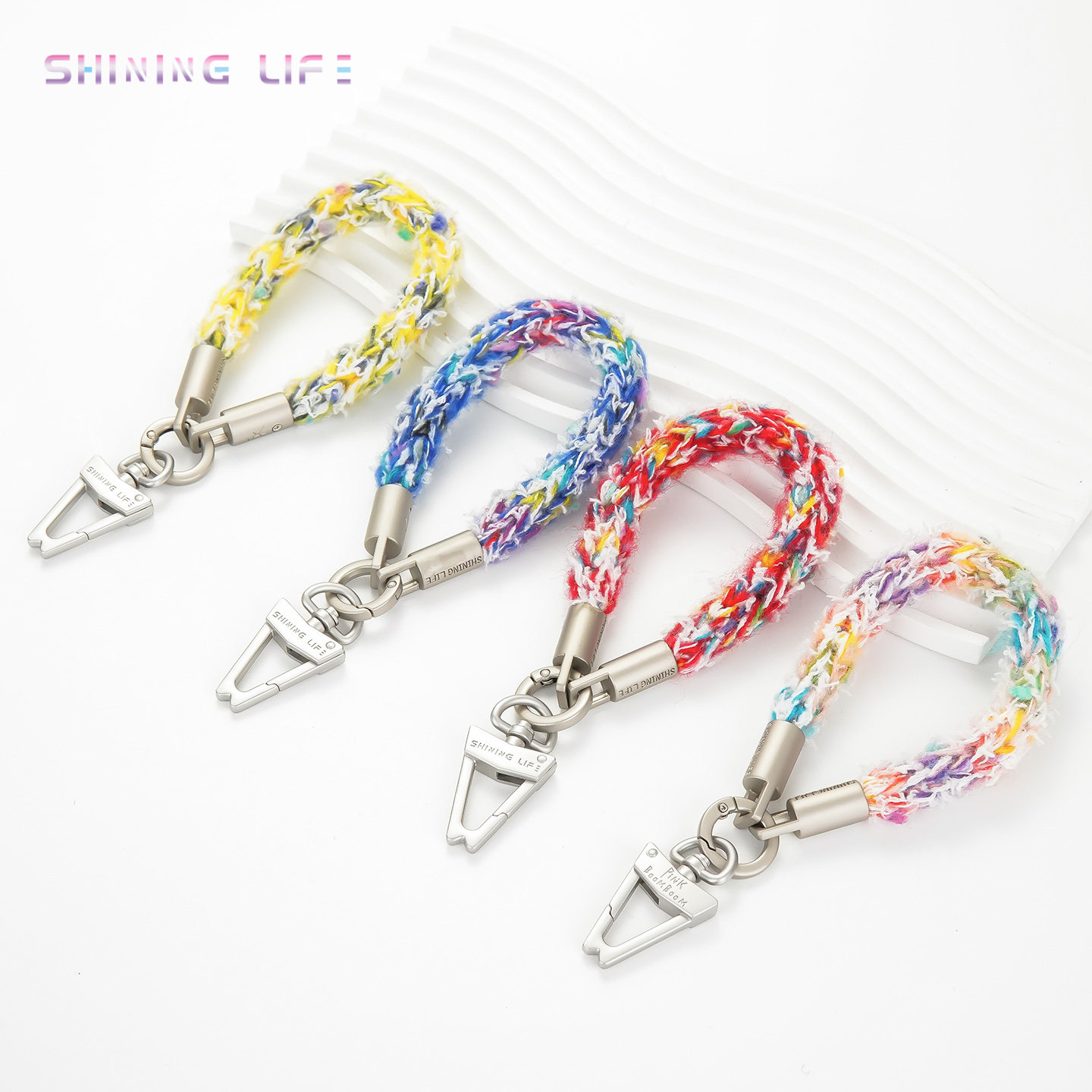 Shininglife原创新款彩虹钥匙扣mini手机挂绳手腕式防丢挂链高端,淘宝优惠券,粉丝福利购,淘宝优惠卷