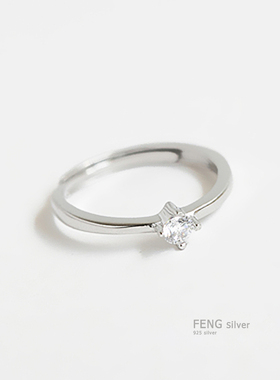 免费刻字925纯银戒指四爪女仿真