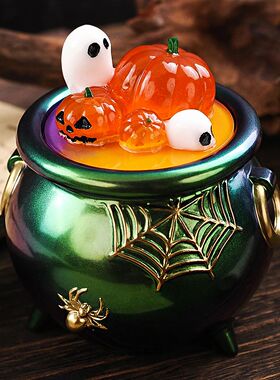 DIY Halloween Mold Set Pumpkin Spider Desigh Round Shape Pla