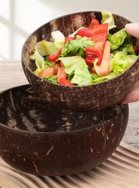 Natural Coconut Bowls For Serving Dishes Salad Oatmeal Yogur
