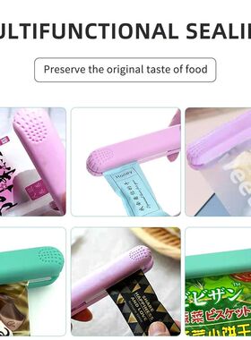 Mini Plastic Bag Sealer Machine Storage Bag Clip Vacuum Seal