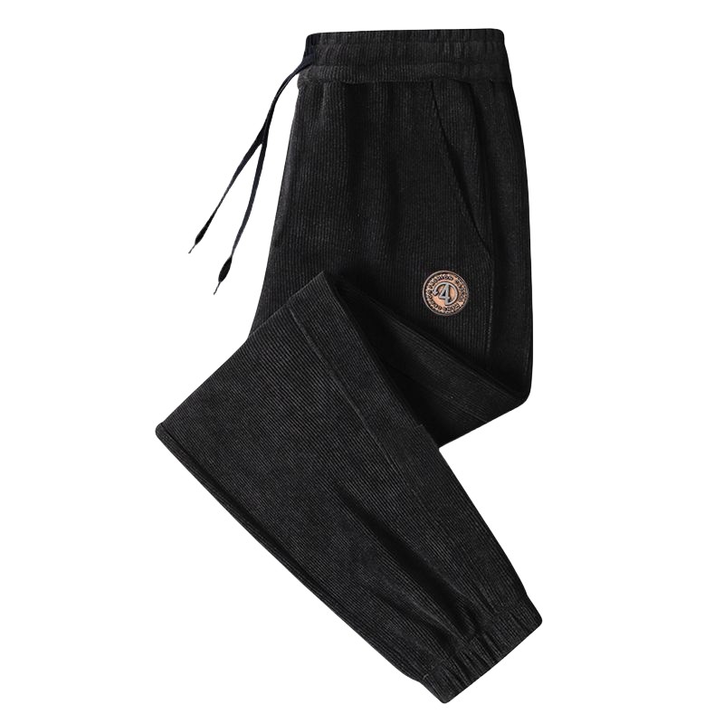 秋冬季休闲卫裤男2025新款收口束脚松紧腰灯芯绒哈伦裤青年长裤子,淘宝优惠券,粉丝福利购,淘宝优惠卷