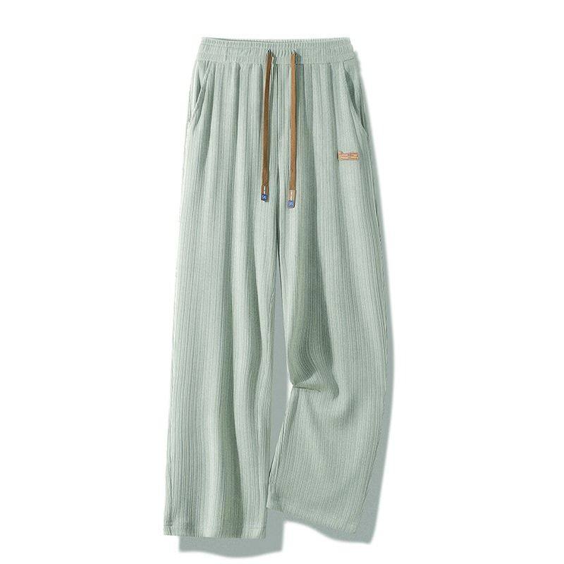 冰丝薄款裤子男夏季垂感大码直筒长裤港风ins潮流学生阔腿休闲裤,淘宝优惠券,粉丝福利购,淘宝优惠卷