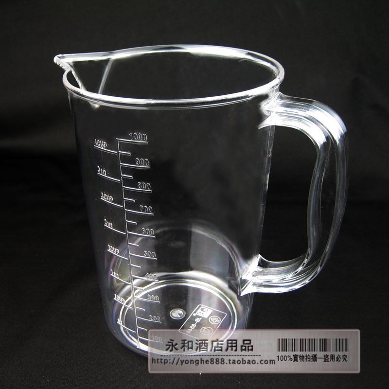 優質PC計量杯3000ml帶刻度塑料溶液杯透明亞克力廚房大容量水壺3L