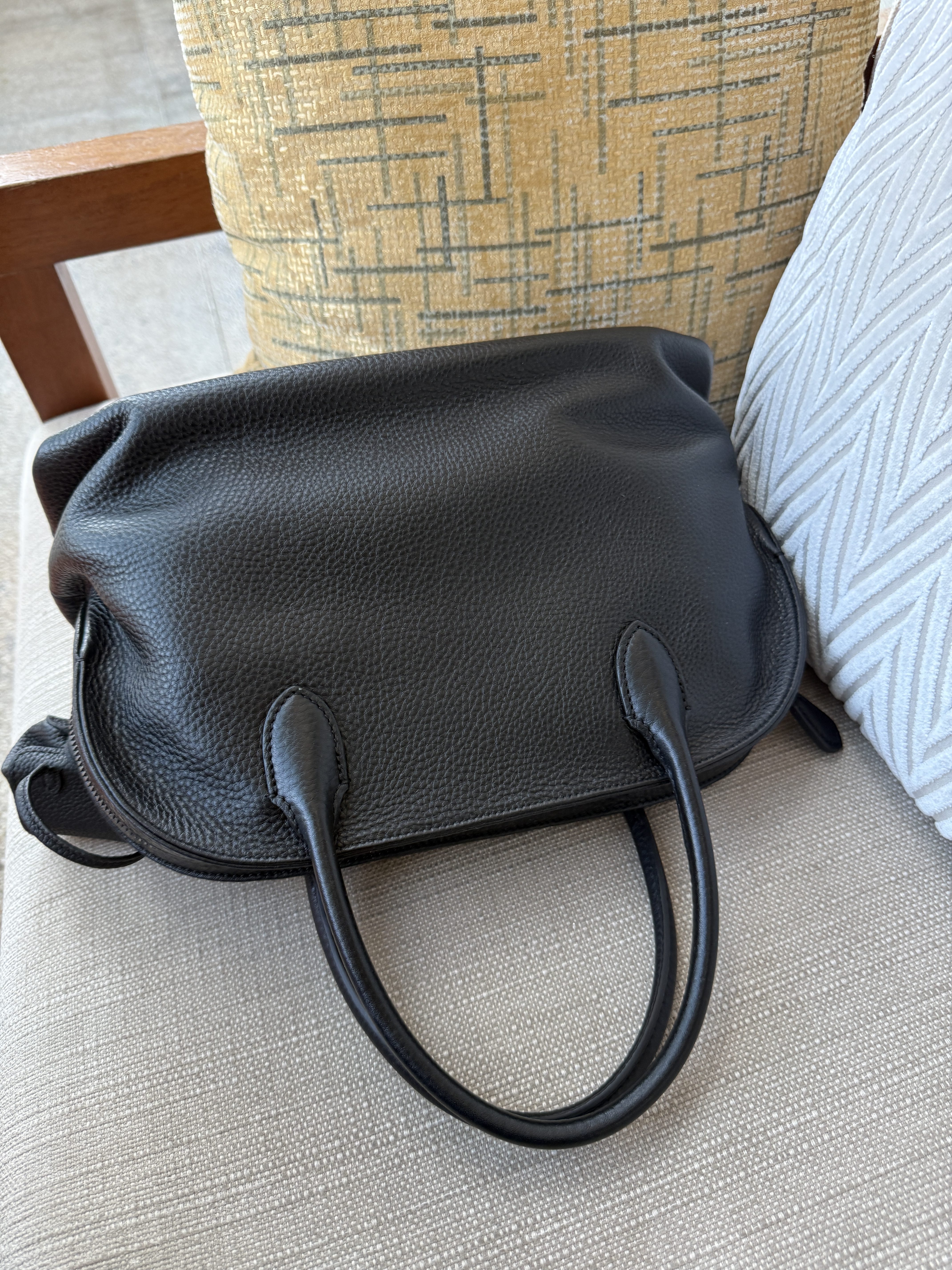 caifrog新款肚腩包头层鹿皮贝壳包大容量通勤手提包软皮包简约,淘宝优惠券,粉丝福利购,淘宝优惠卷