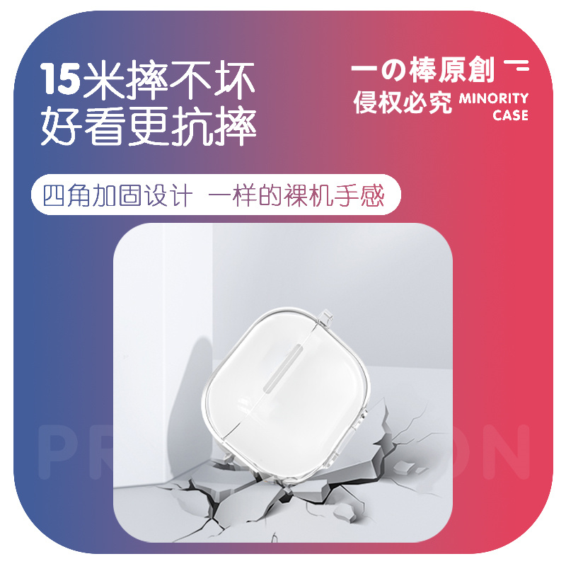 PS标志适用airpodspro2保护套苹果3蓝牙耳机套LinkBuds S透明二三代索尼XM4卡通VIVO TWS3华为pro2软壳Xm3潮 - 图1