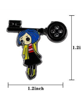 Coraline Enamel Pin Lapel P for Backpacks Brooches on Clothe