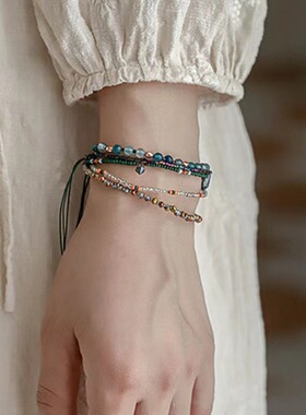Bohemian Style Color Ethnic Style Hand-woven Beaded Bracelet