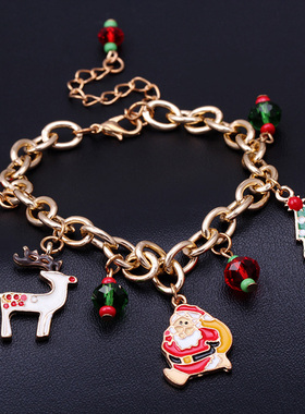 Personality Simple Design Charm Bracelet Christmas Santa Cla