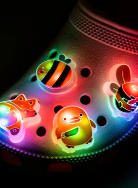 1pcs LED P for Kids Lighted Shoe Charms Christmas Halloween