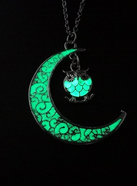 Halloween  Necklace Multicolor Luminous Pendant Fashion Neck