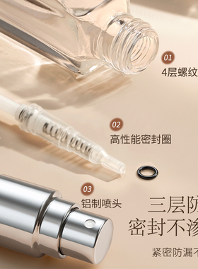 香水小样分装瓶高端玻璃便携式木纹盖10ml按压瓶喷雾替换瓶空瓶