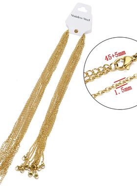 10pcs/lot 45+5cm 45cm 50cm Stainless Steel Link Chain Neckla