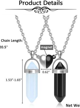 Crystal Friendship Matching Couples Necklaces for Women Men