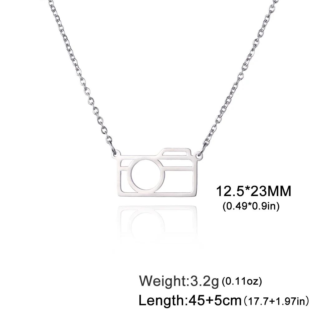 Cazador Cute Camera Pendant Necklace for Women Girls Christm-图3