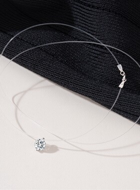 S925 Sterling Silver Mermaid Moissanite Necklace Versatile C