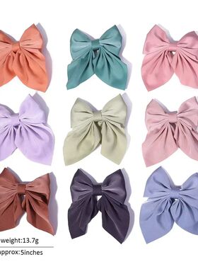Sweet Bows Hairpins Solid Color Bowknot Hair Clips For Girls
