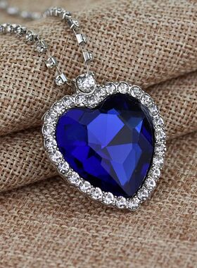 Movie TITANIC Heart Of the Ocean Necklace Love Forever Blue