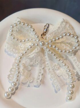 Fashion Lace pearl bow Shoe laces Charms for Sneakers Decora