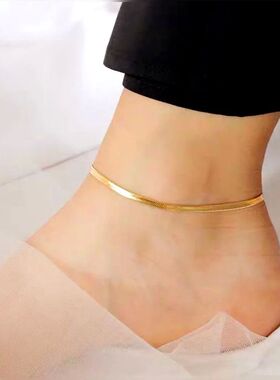 eManco 4MM Snake Chain Anklet Womens/Girls Beach Chain Stain